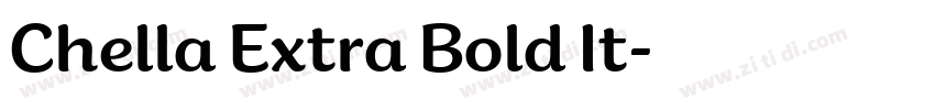 Chella Extra Bold It字体转换